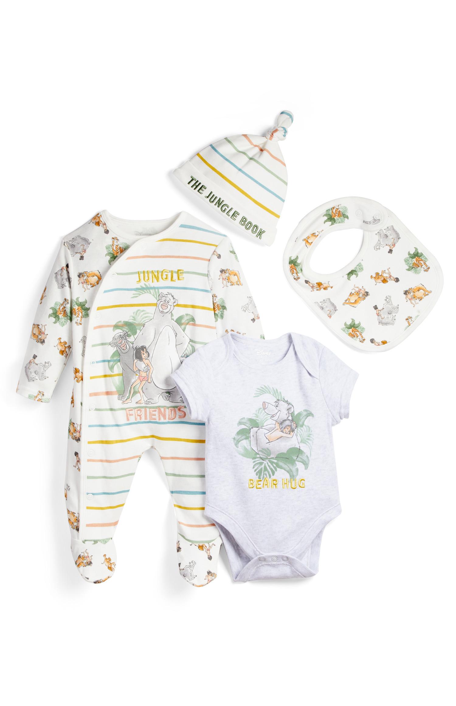Newborn Baby Jungle Book 4 Piece Starter Set Baby Clothing Essentials Baby Newborn Clothes Kids Clothes All Primark Products Primark Usa