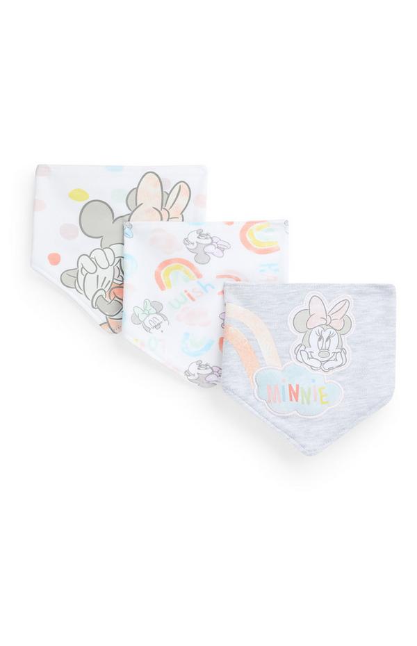 Slabbetjes Disney Minnie Mouse voor pasgeboren meisjes, set van 3