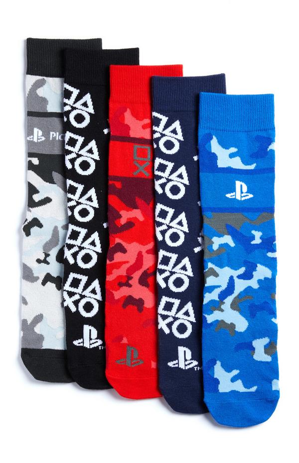 5 paia di calzini multicolore PlayStation