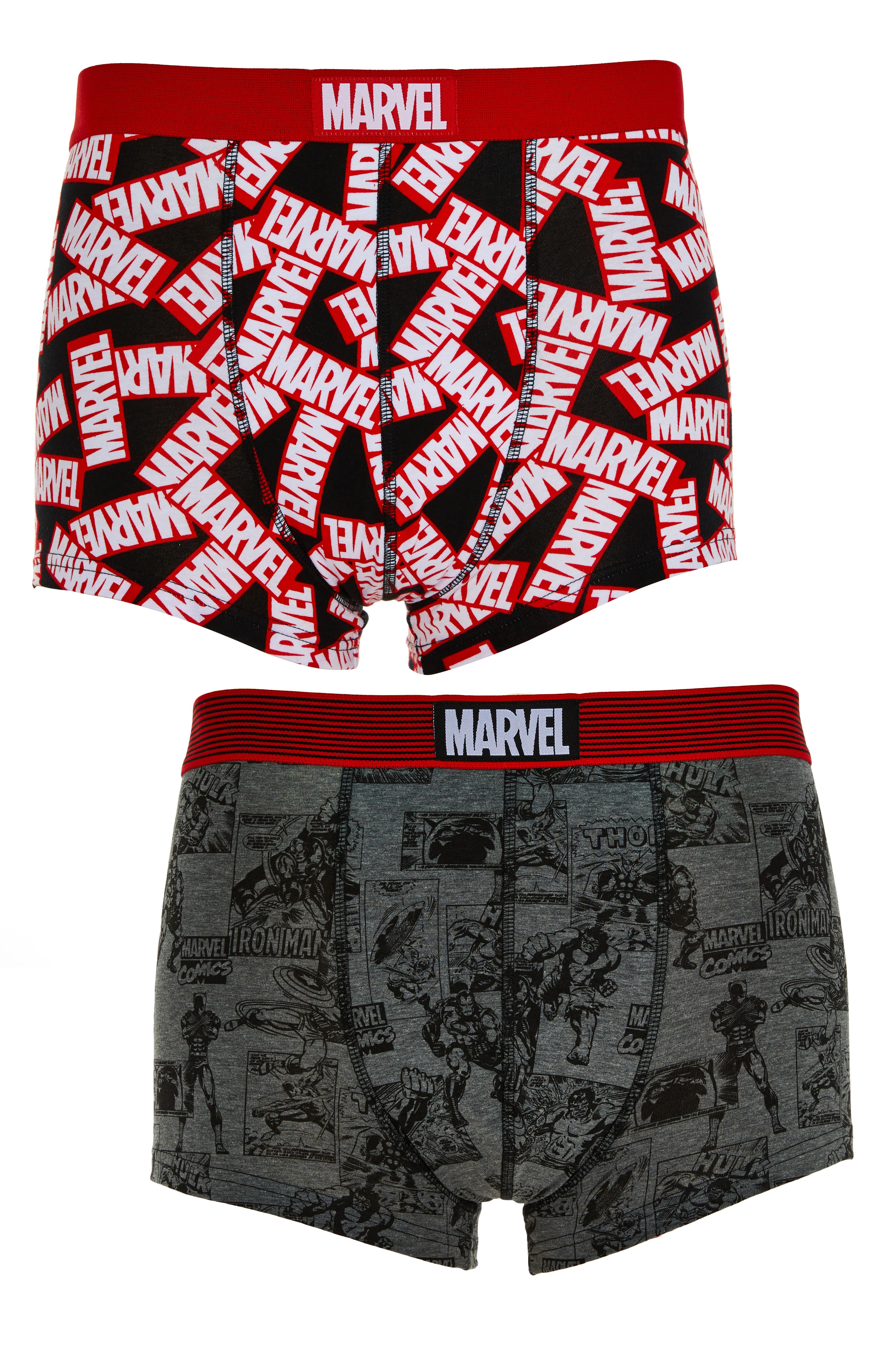 Boxershorts met Marvelprint, set van 2 Ondergoed voor heren Herenkleding Onze
