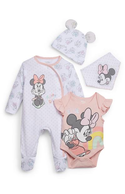 Newborn Baby Girl Disney Minnie Mouse 4-Piece Starter Set