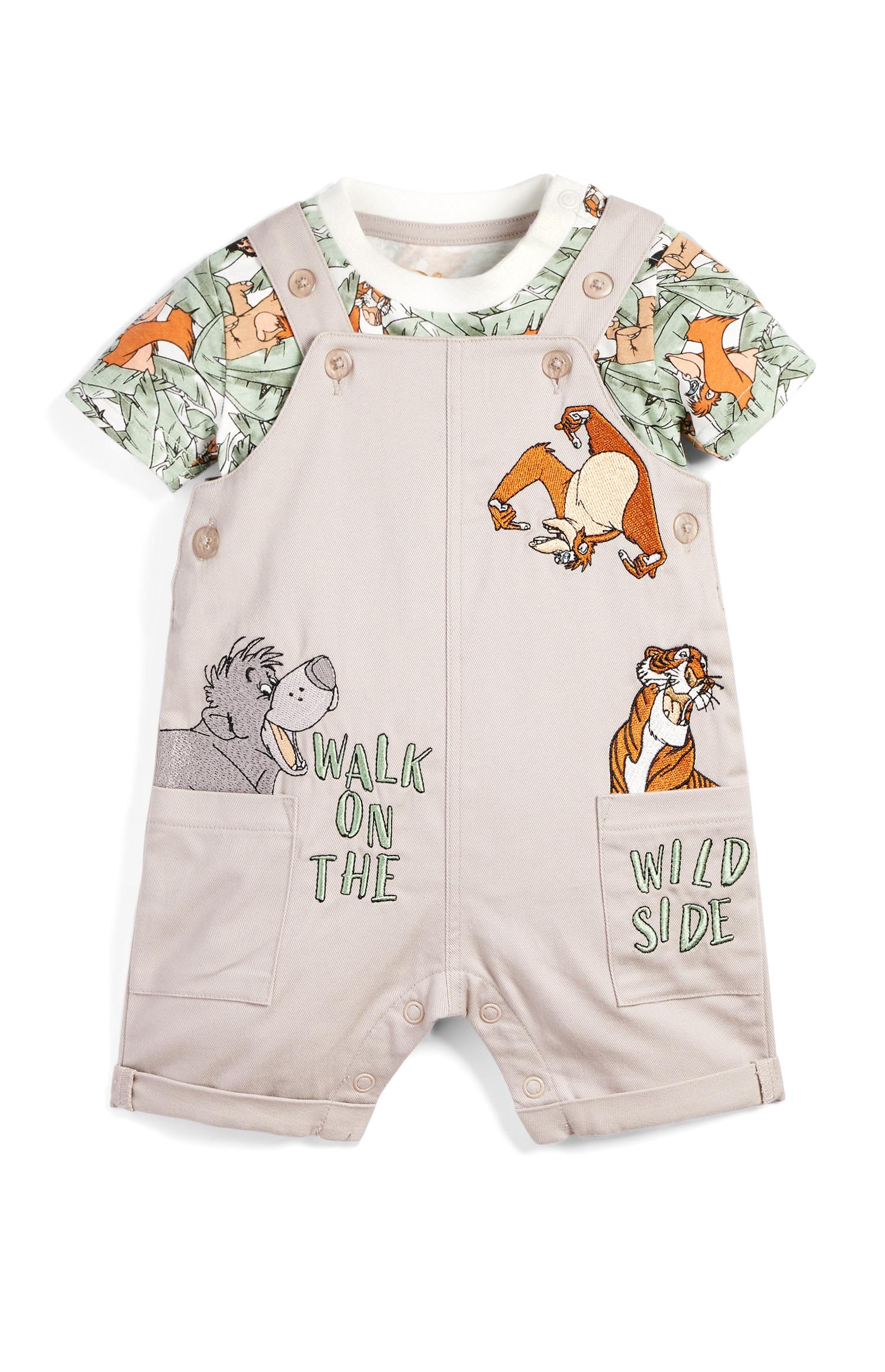 Conjunto De Camiseta Y Peto Con Estampado Del Libro De La Selva Para Bebe Ropa De Bebe Nino Moda Para Bebes Y Recien Nacidos Ropa Para Ninos Todos