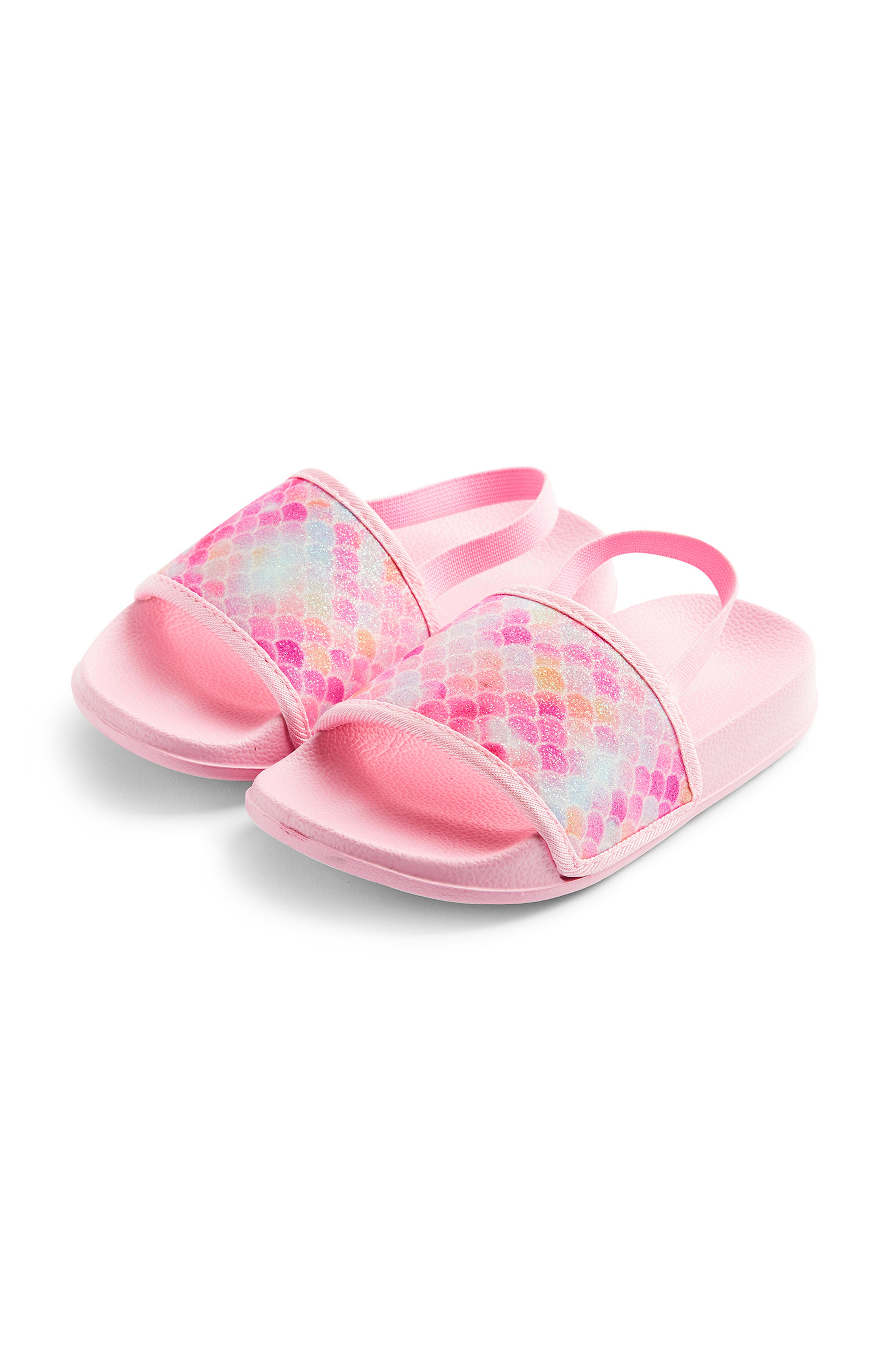 Chanclas de piscina rosas de sirena con brillos para niña pequeña Zapatos para niña Moda para niñas | Ropa niños | Todos los productos Primark | Primark España