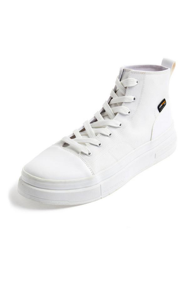 Premium White Cordura High Top Trainers | Men's Shoes & Boots | Our Men's Fashion Range | All
