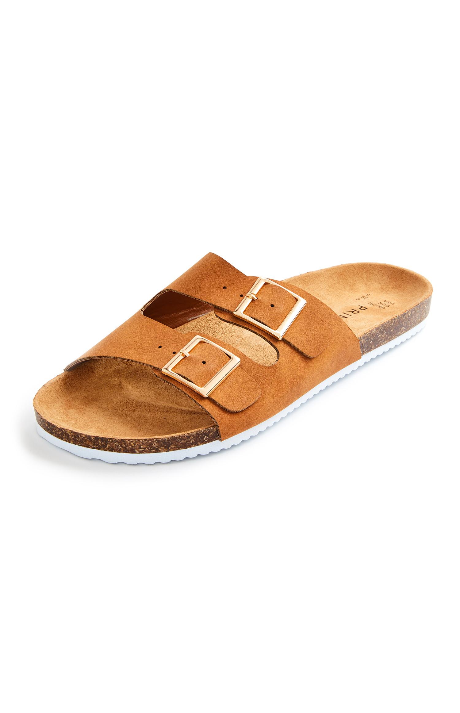 double strap footbed sandals