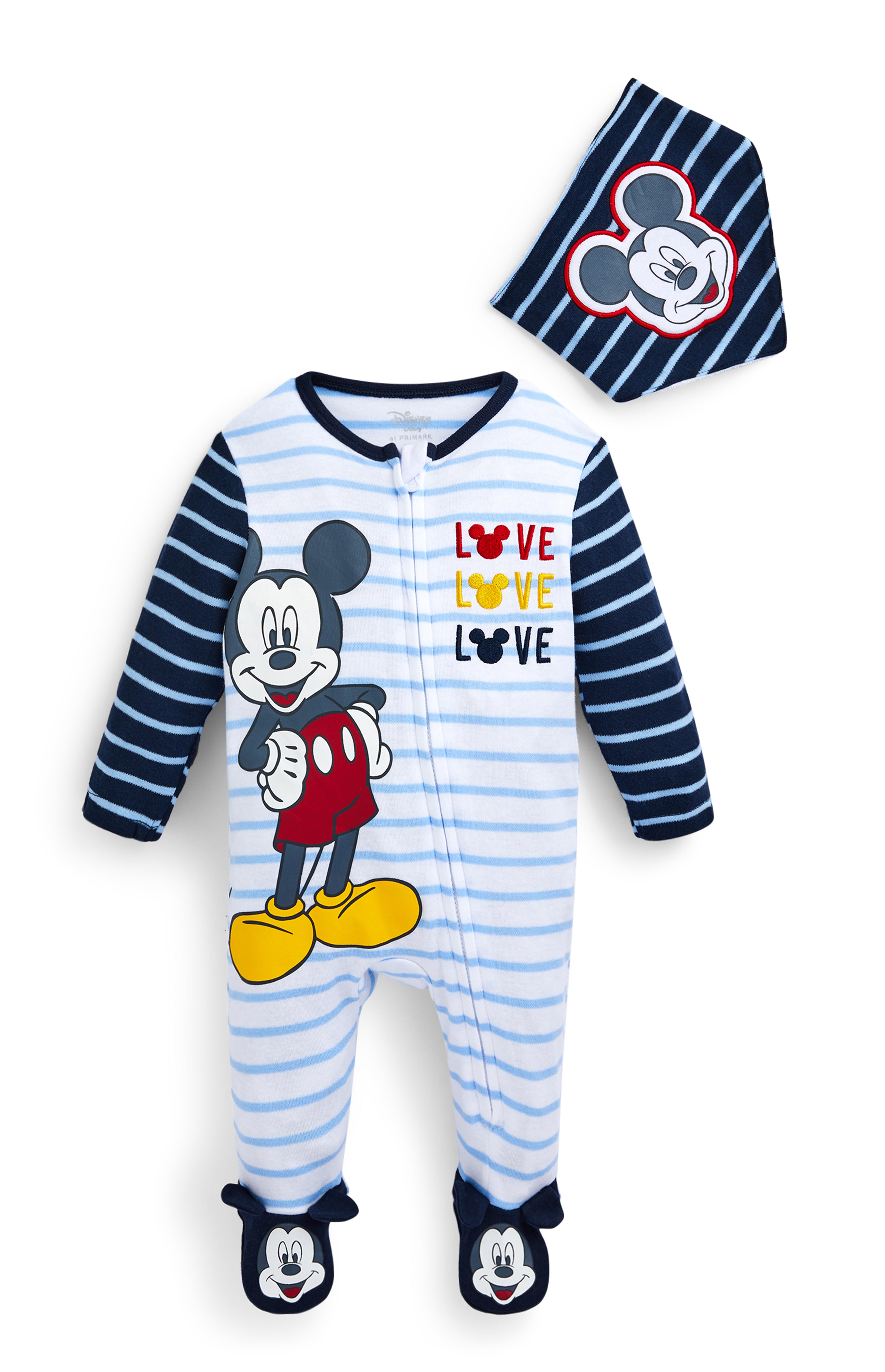 Ensemble Grenouillere Et Bavoir Bleus Mickey Mouse Bebe Garcon Les Essentiels Pour Bebe Vetements Bebe Et Nouveau Ne Mode Enfant Tous Les Produits Primark Primark France