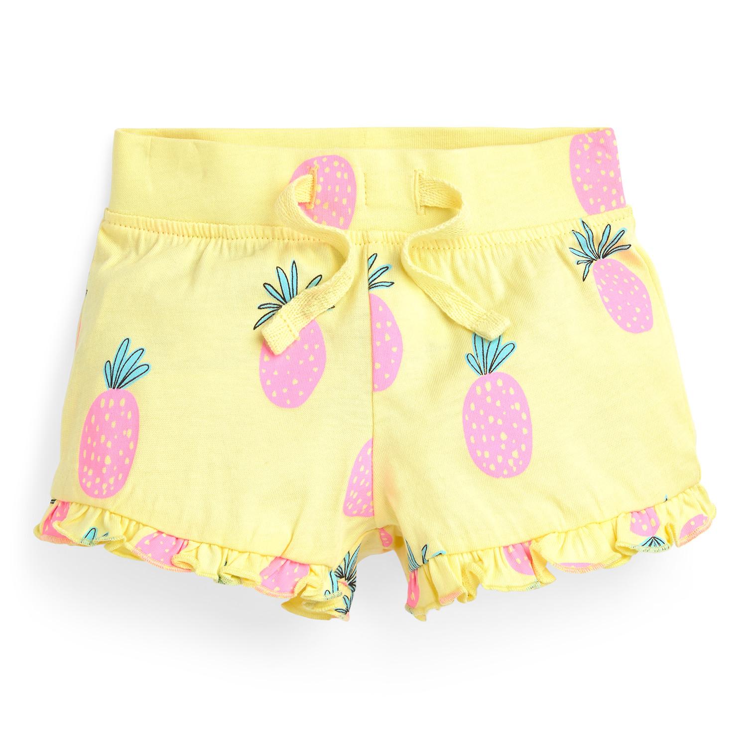 Baby Girl Yellow Pineapple Print Shorts Baby Girl Clothes Baby