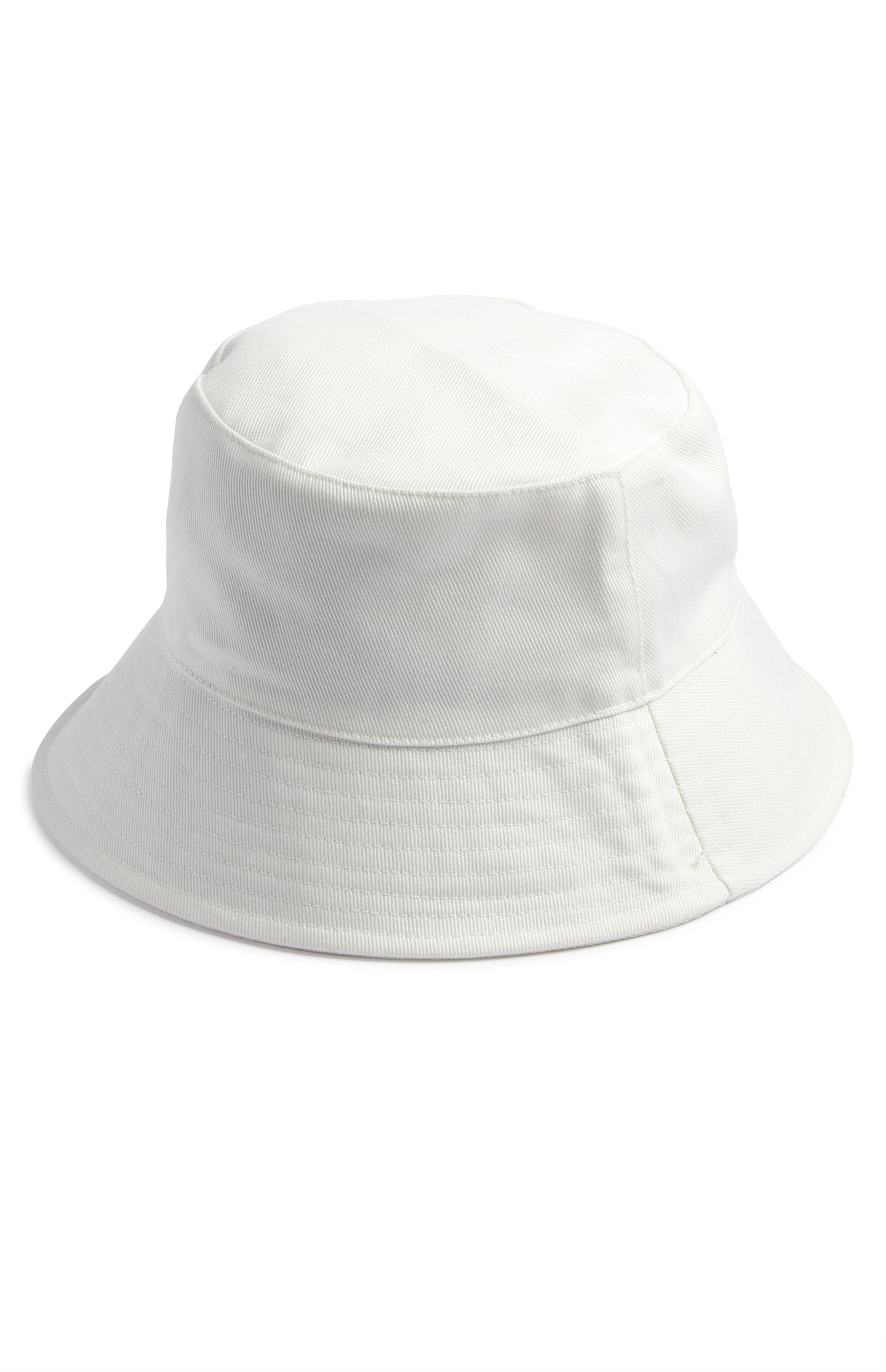 White Canvas Bucket Hat Women's Hats, Scarves & Gloves Women's Accessories Our Womenswear