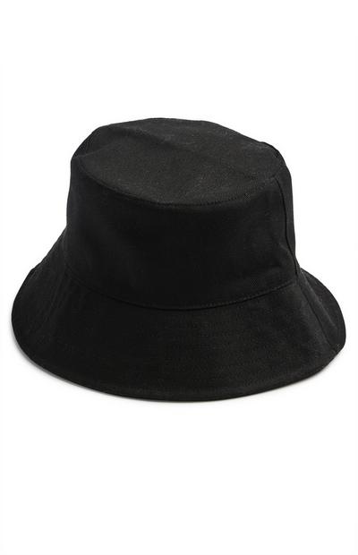 Črn platnen klobuček