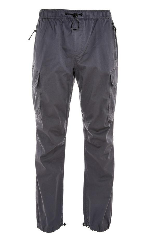 Grey Lightweight Cuff Cargo Trousers | Men's Cargo Trousers | Men's Trousers | Men's Clothing