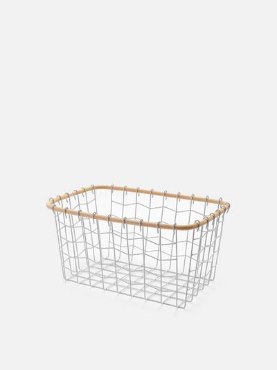 Medium Wood Wire Basket