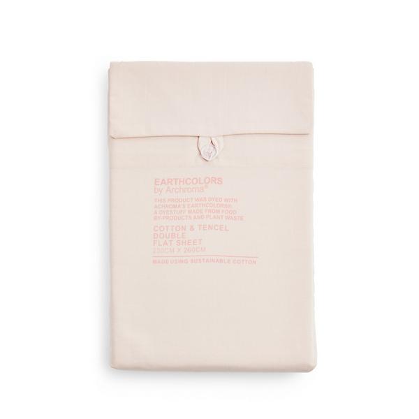 Primark Cares Blush Organic Cotton And Tencel Earthcolors By Archroma Double Flat Sheet