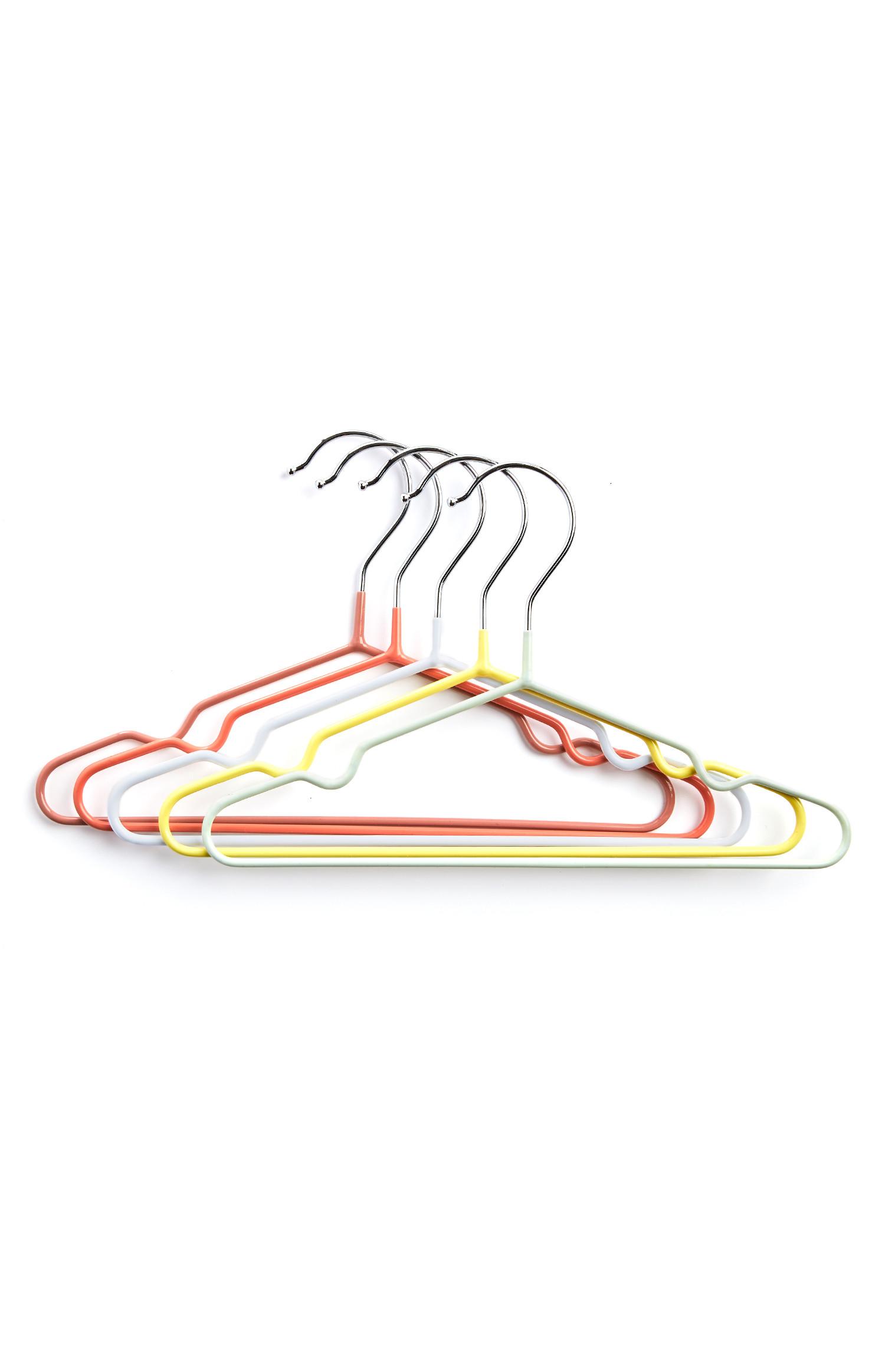 Meerkleurige kledinghangers voor baby, set van 5