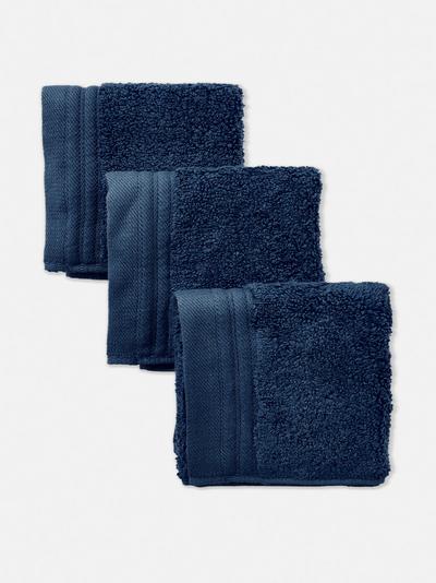 Conjunto toalhas rosto ultrassuaves azul-marinho