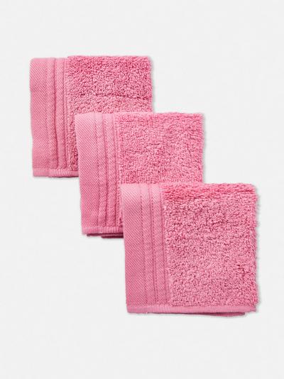 Set asciugamani viso rosa morbidissimi