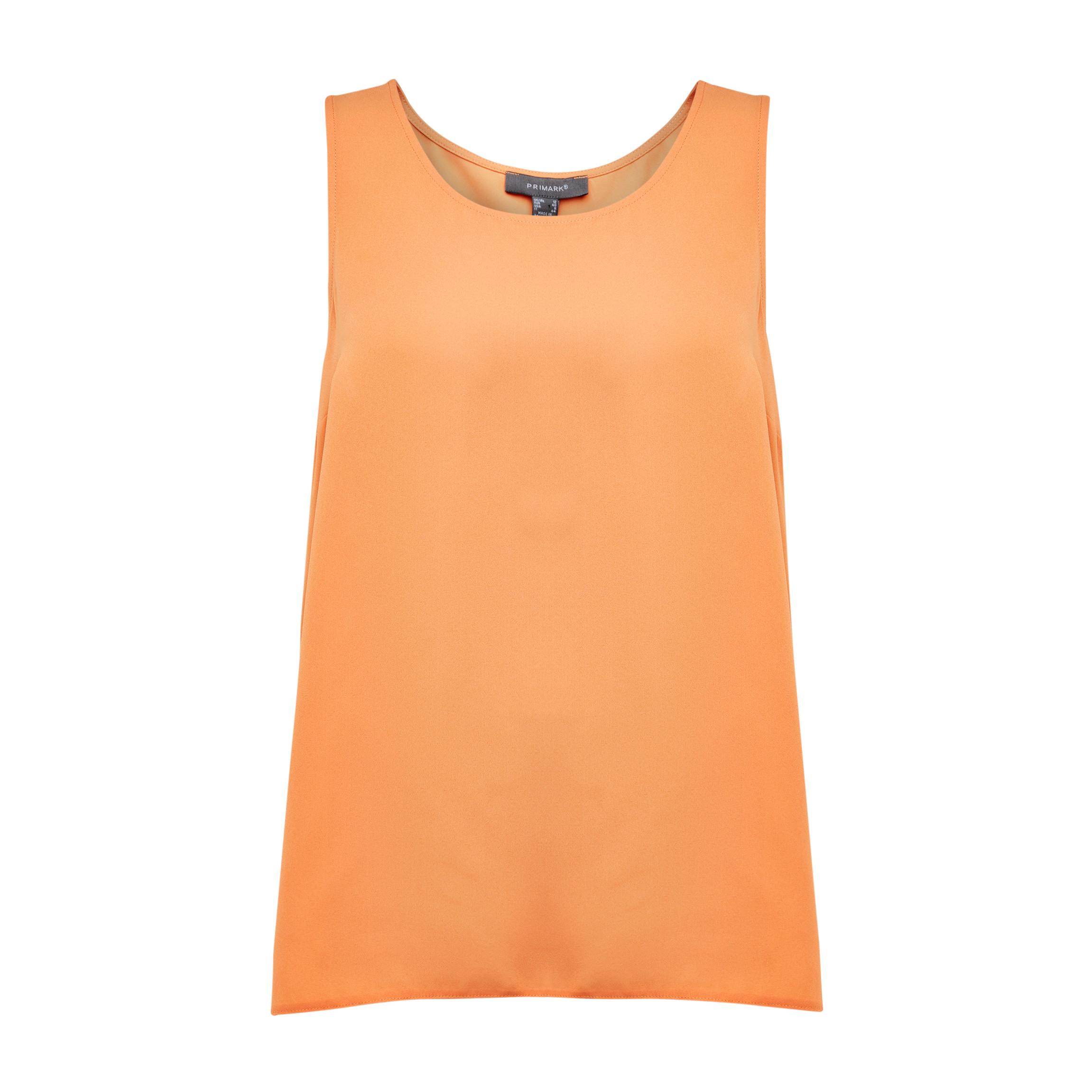 Orange Volume Vest Top Cami Tops Women's Tops Women's Clothing