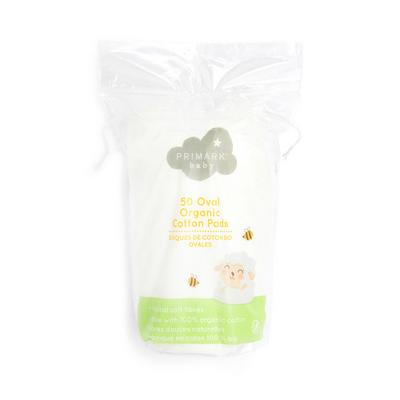 Discos de algodón blancos orgánicos para bebé
