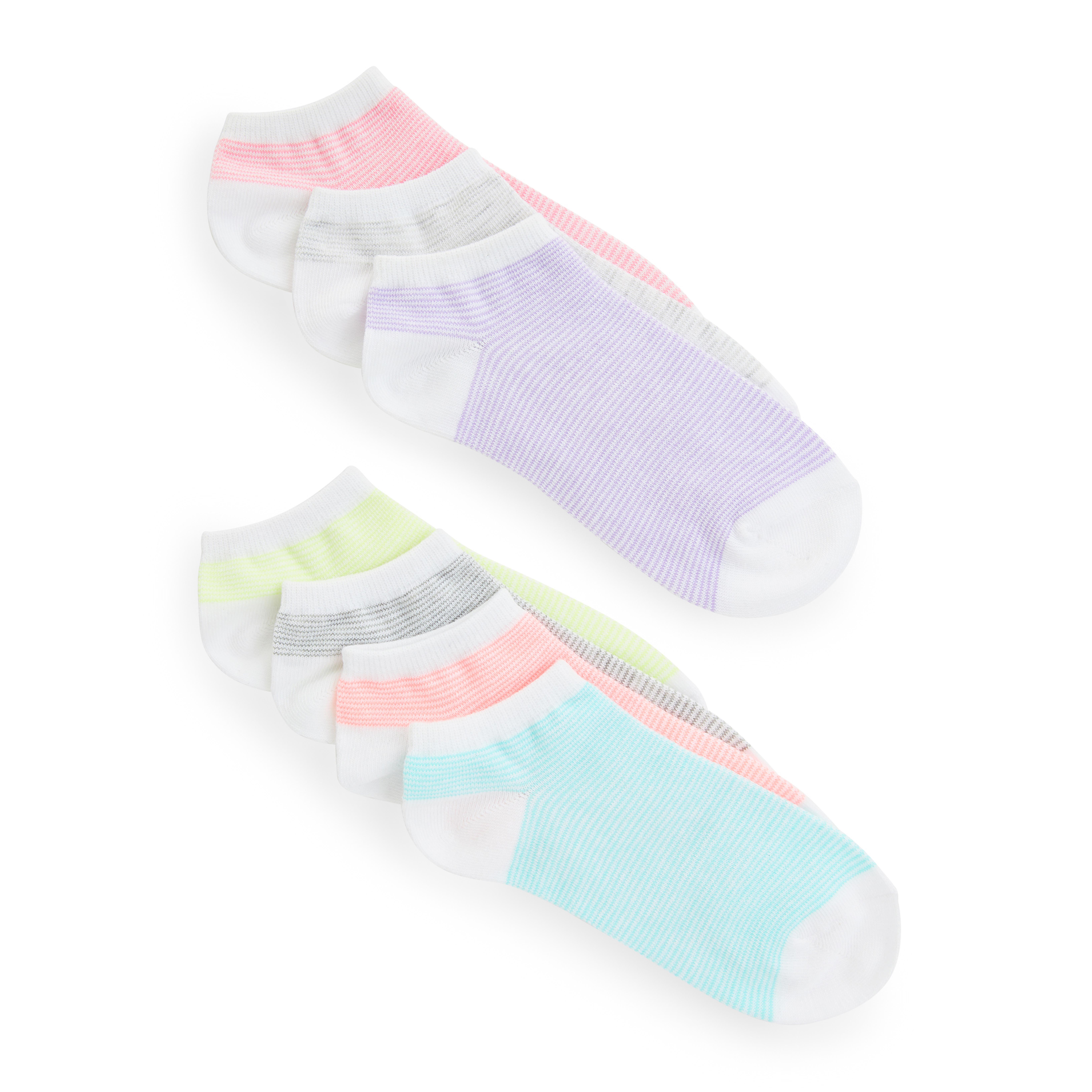 Contrast Pastel Ankle Socks 7 Pack Women's Socks & Tights Women's