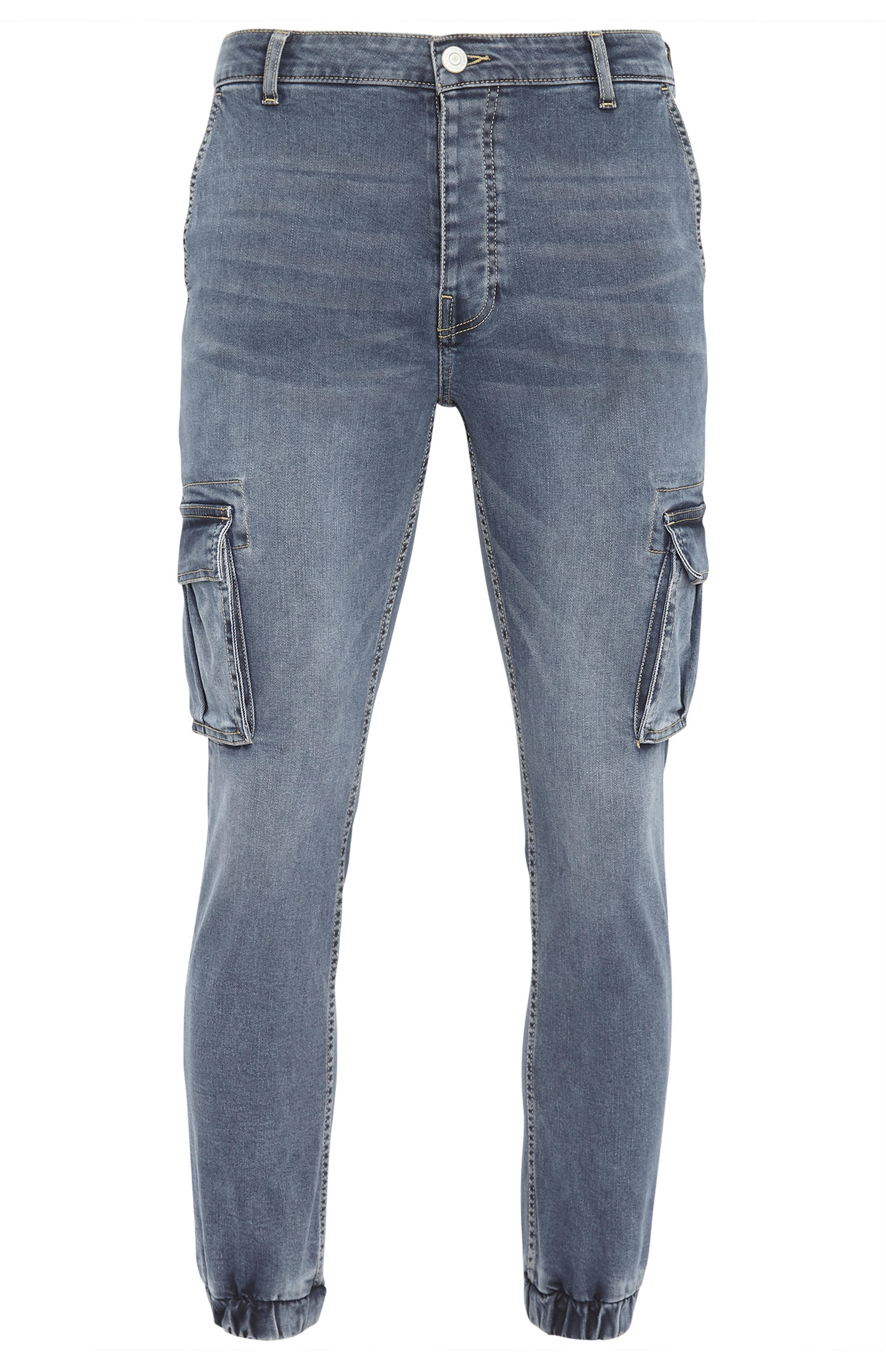 jean cargo bleu homme