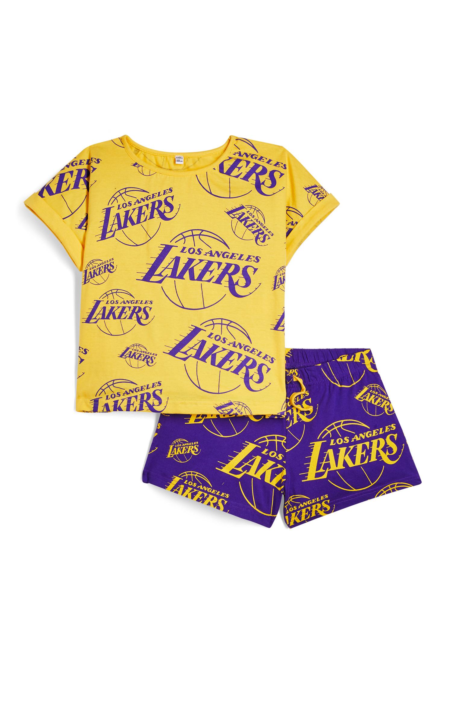 Nba La Lakers Shorts Und T Shirt Im Set Teeny Girls Pyjamas Fur Kinder Jungenkleidung Kinderbekleidung Alle Primark Produkte Primark Osterreich