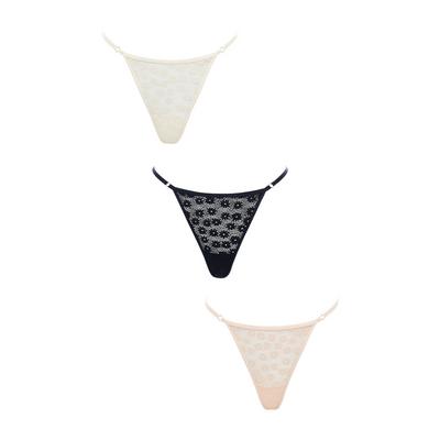 3-Pack Multi Lace String Thongs