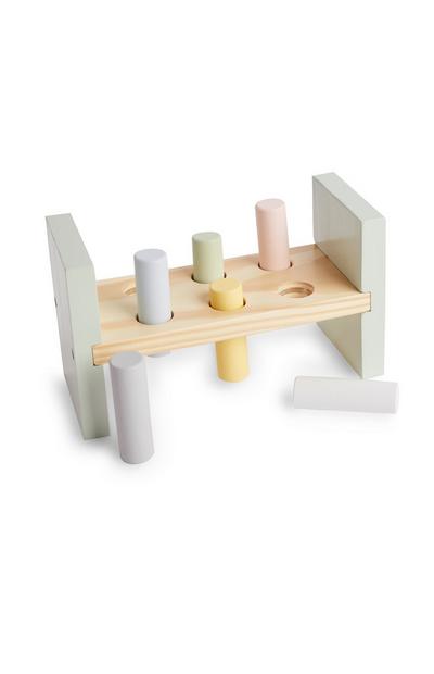 Klein houten speelbankje voor baby's