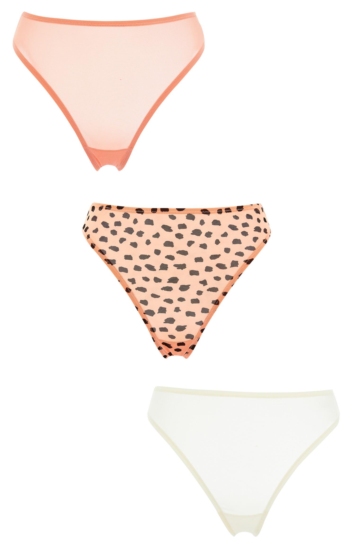 Mixed Colour Mesh Briefs 3 Pack Briefs & Knickers Lingerie