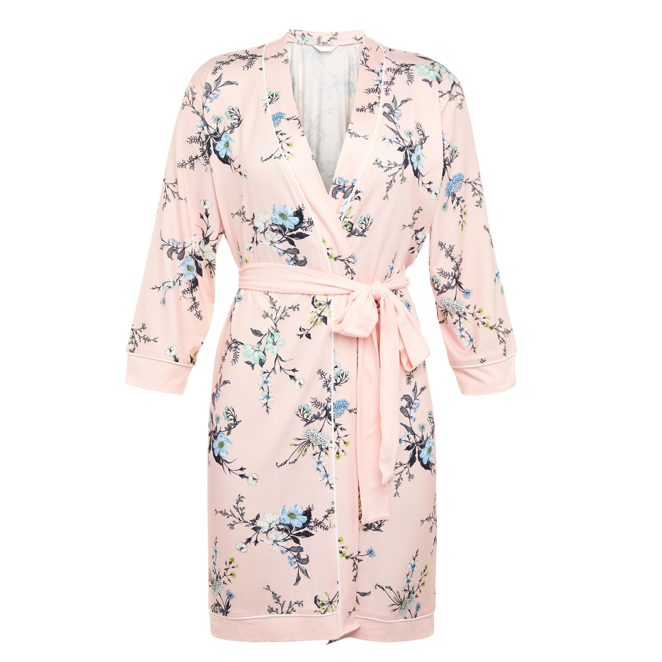 Pink Floral Print Robe Women's Pyjama Set Women's Pyjamas Women's