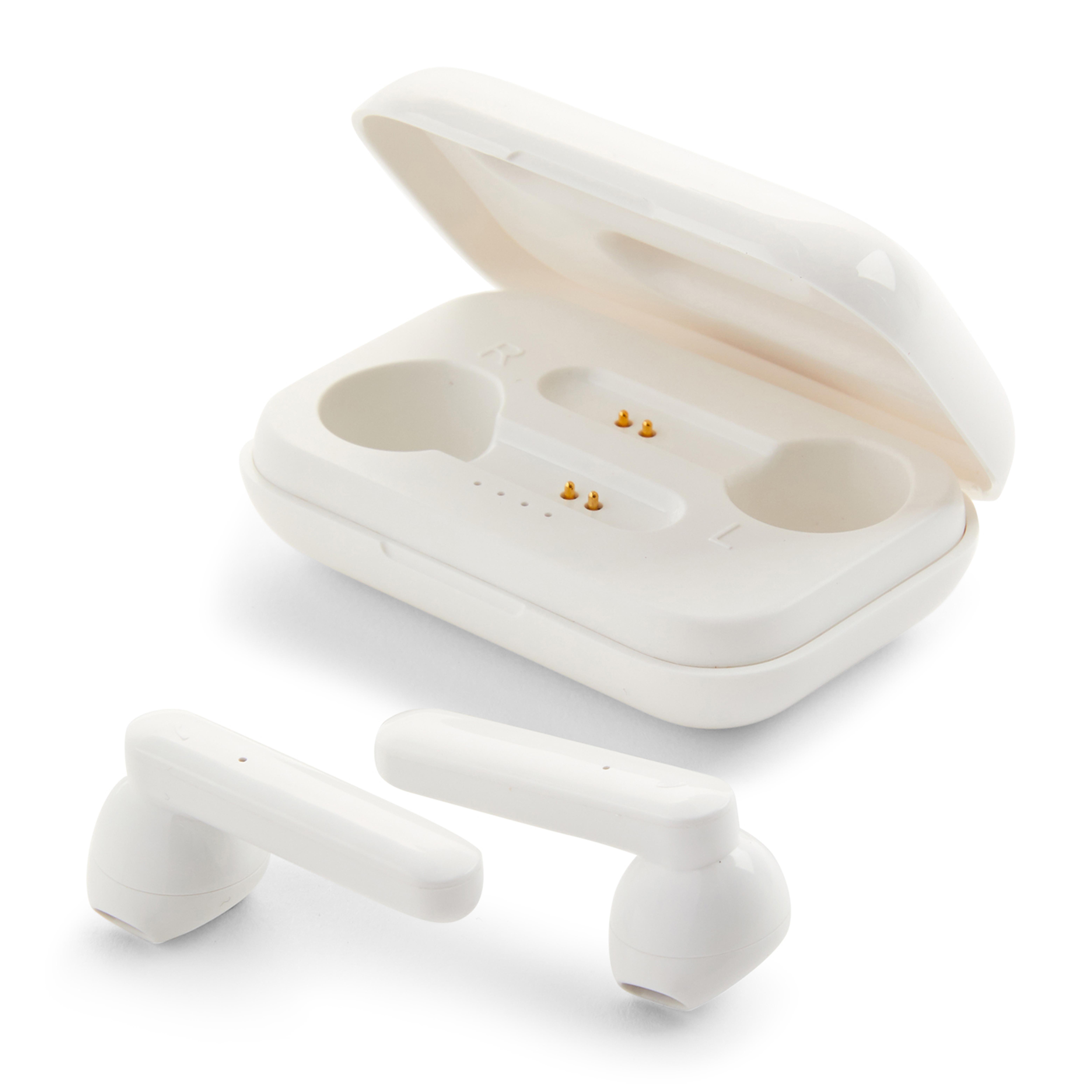 White Wireless Earbuds Headphones & Earphones Phone Accessories