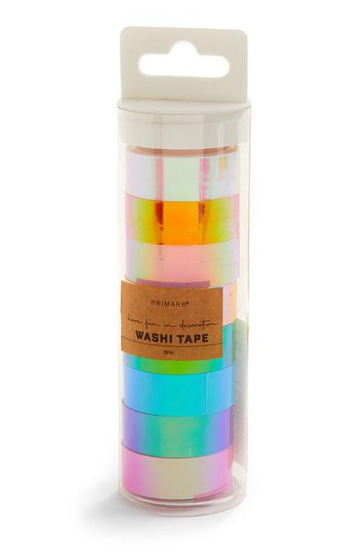 Pack de 8 cintas washi tape holográficas
