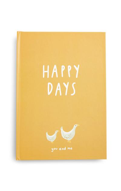 Gelbes „Happy Days“ Babytagebuch