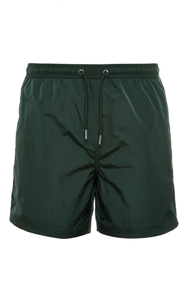 Forest Green Nylon Fully Lined Tie Waist Shorts | Men's Swimwear | Men ...
