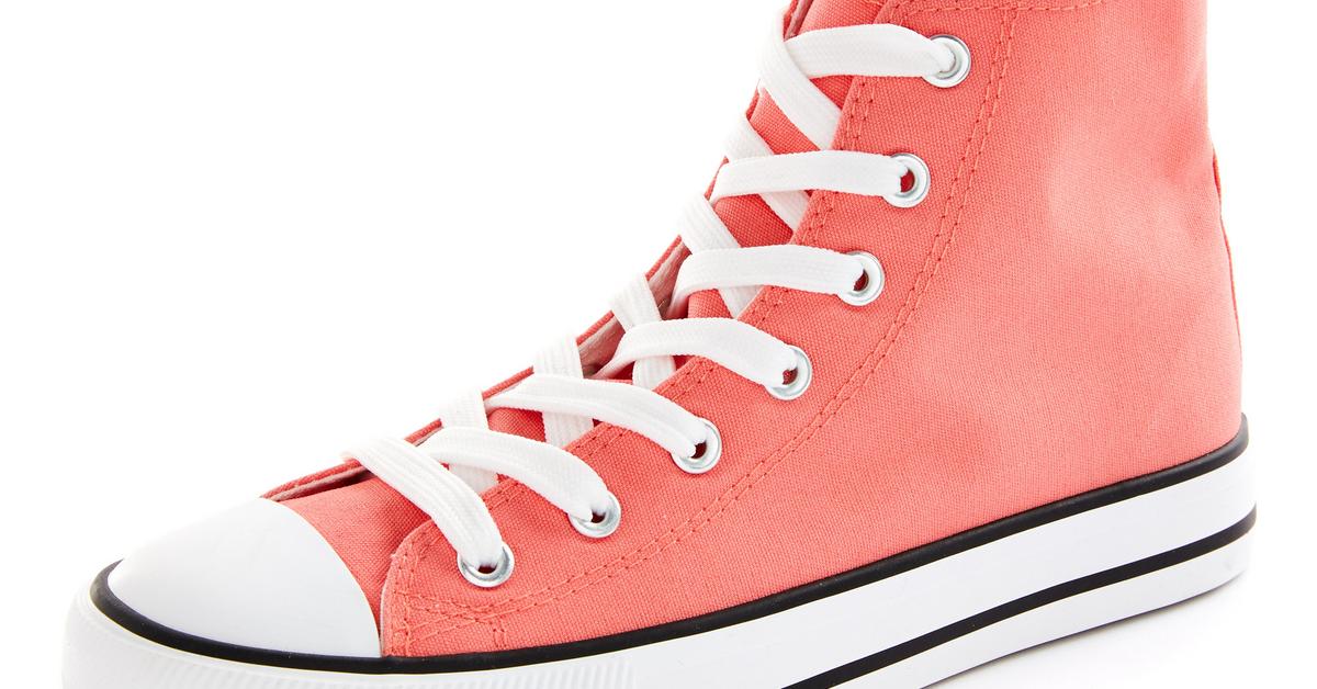 Coral Classic Canvas High Top Trainers | Women's Trainers | Women's Shoes & Boots | Our Women's
