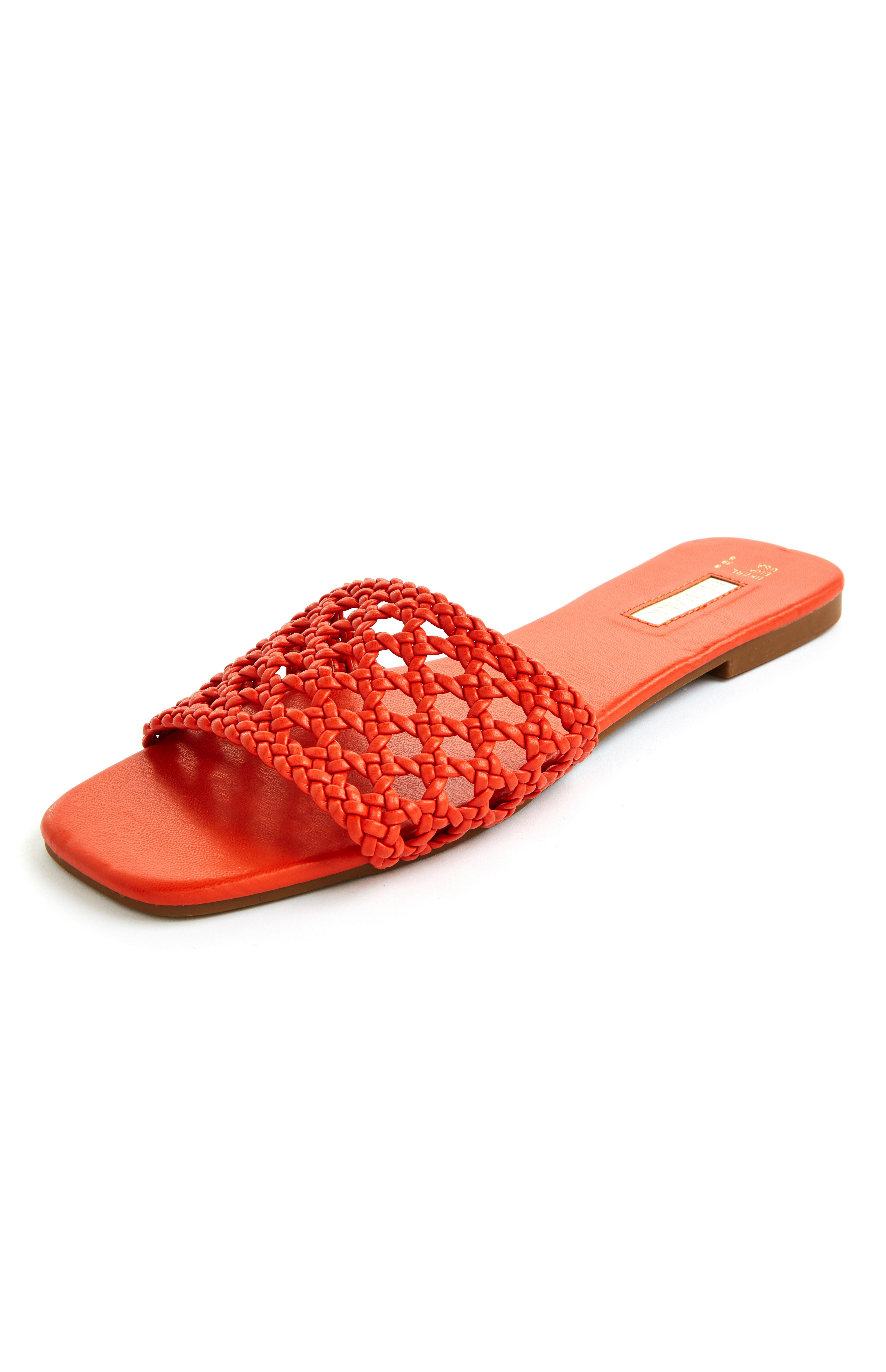 woven flat mule