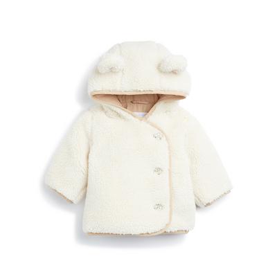 Newborn Baby Ivory Teddy Coat