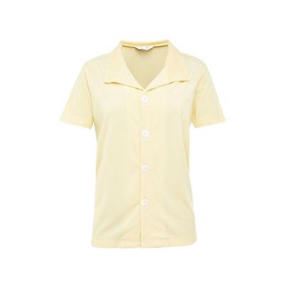 Camisa de felpa amarillo limón