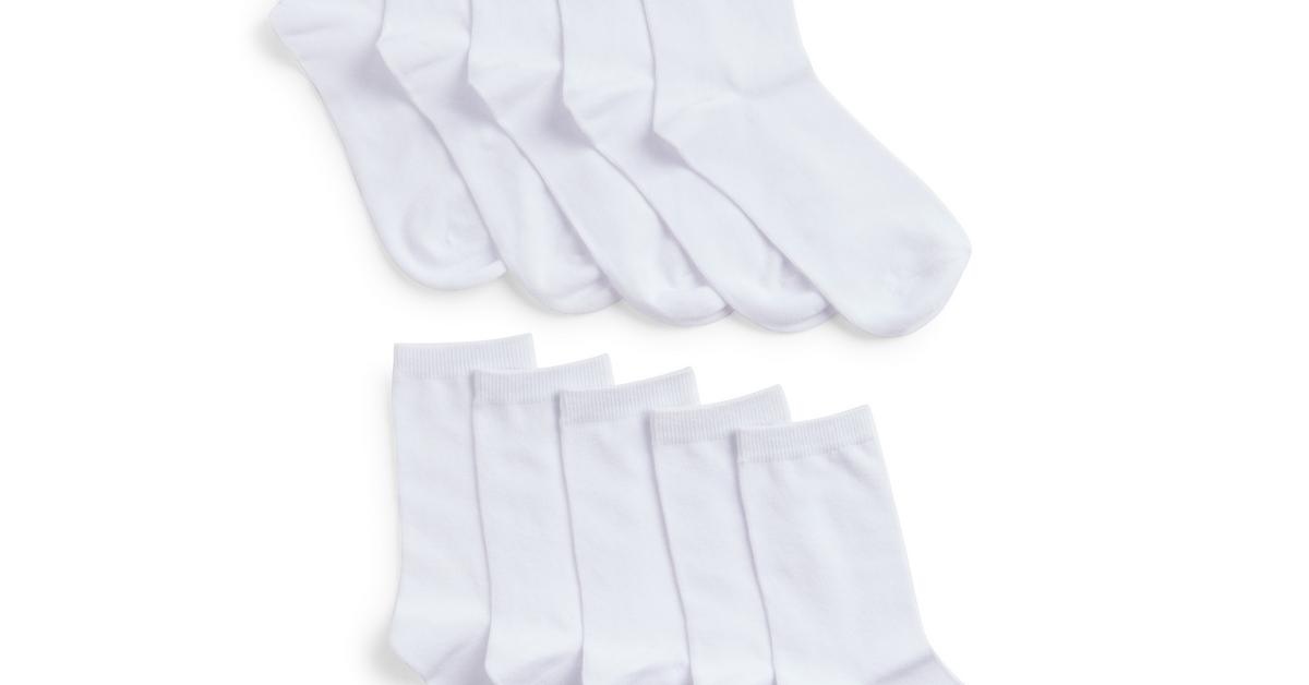 Pack de 10 pares de pares de calcetines tobilleros blancos para niña | Accesorios niños Ropa para niños | los productos Primark | Primark España