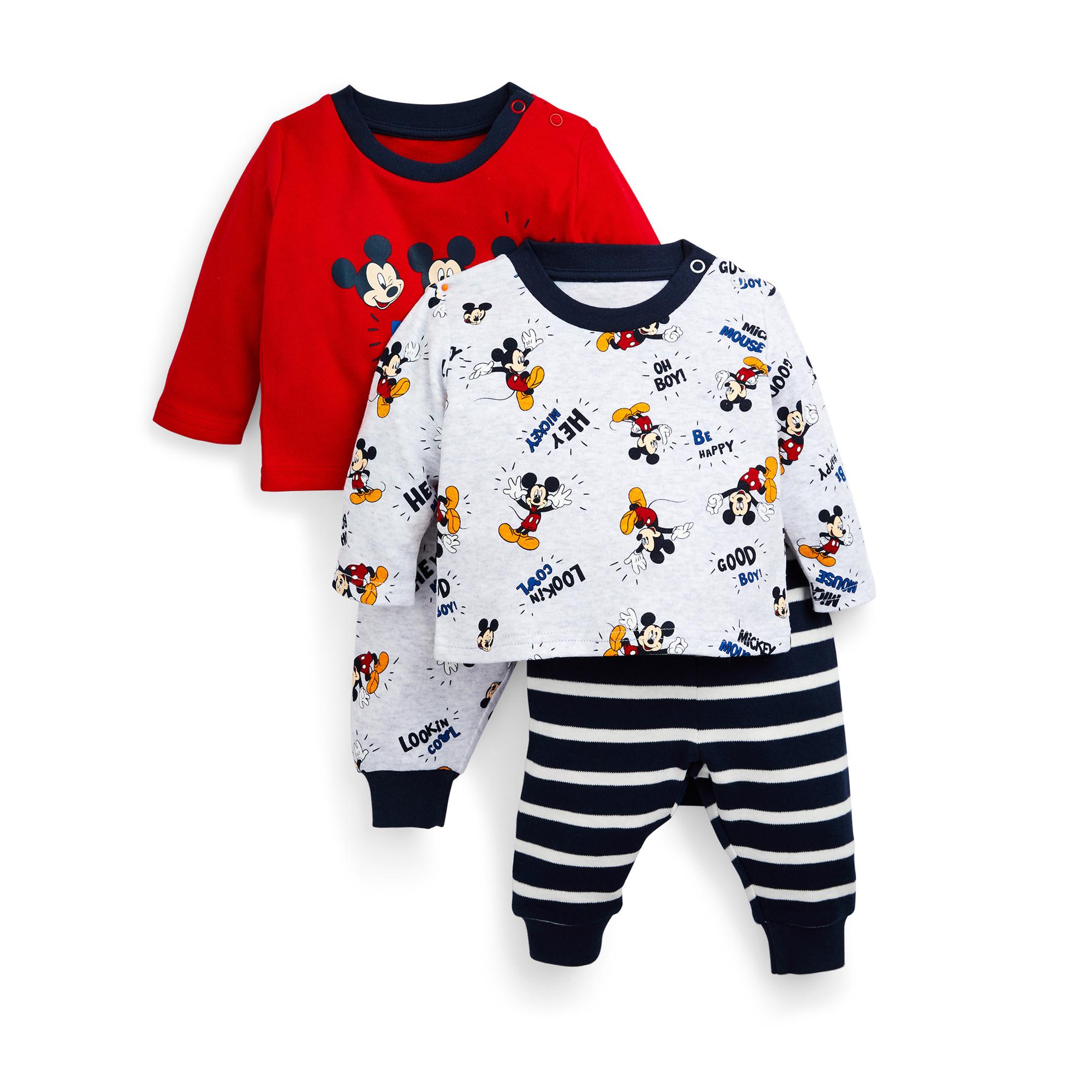 Baby Boy Disney Mickey Mouse Pyjamas 2 Pack Baby Clothing Essentials Baby Newborn Clothes Kids Clothes All Primark Products Penneys