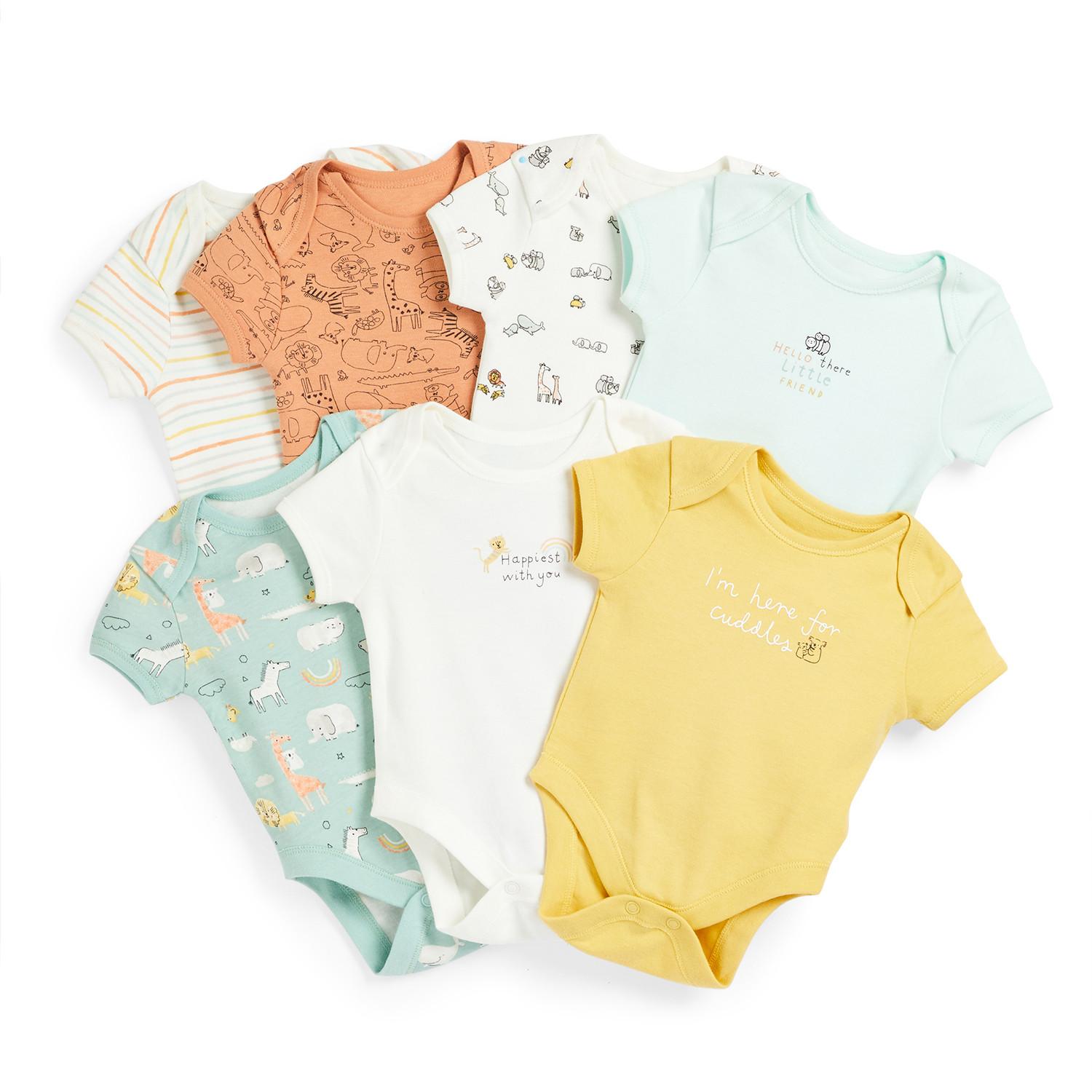 Bodys Mit Tier Print Fur Neugeborene 7er Pack Basics Fur Babykleidung Kleidung Fur Babys Und Neugeborene Kinderbekleidung Alle Primark Produkte Primark Deutschland