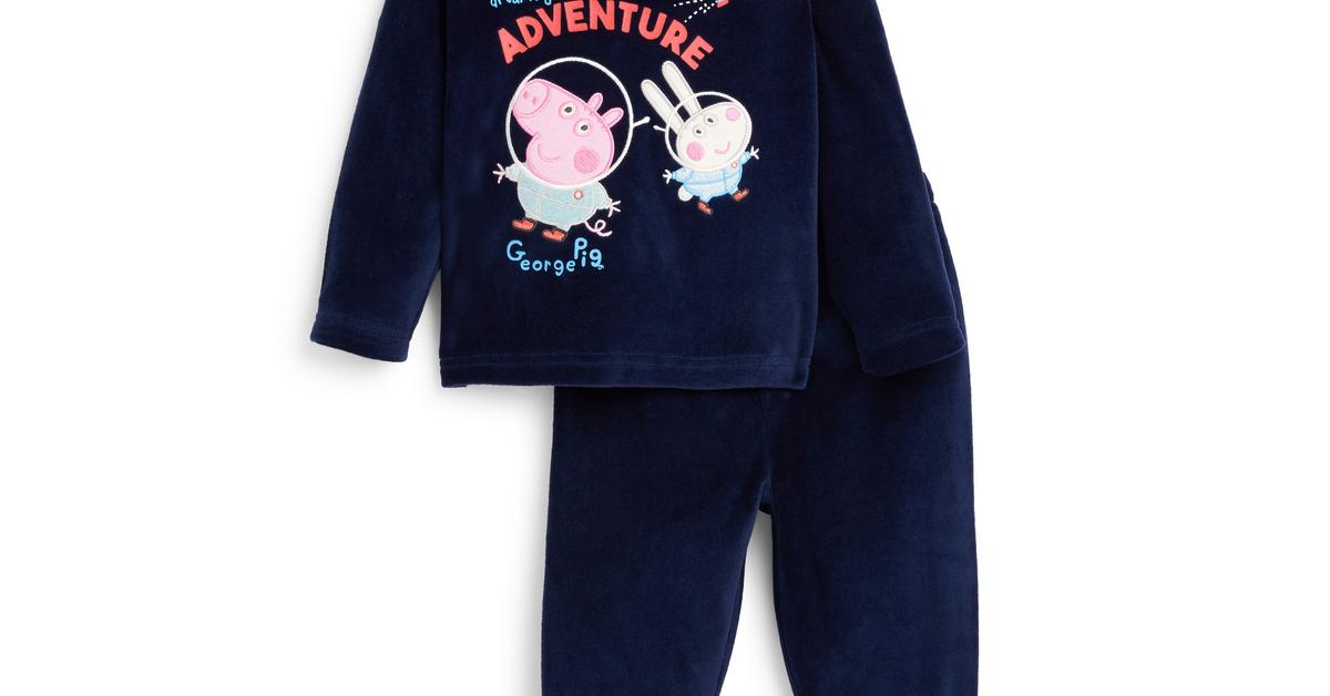 Pijama azul marino velvetón de George de Peppa Pig para bebé niño | de moda para bebé | Moda para bebés y recién nacidos | Ropa para | Todos