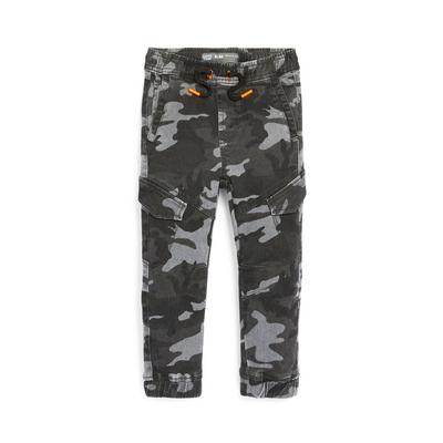Younger Boy Khaki Camouflage Cargo Trousers
