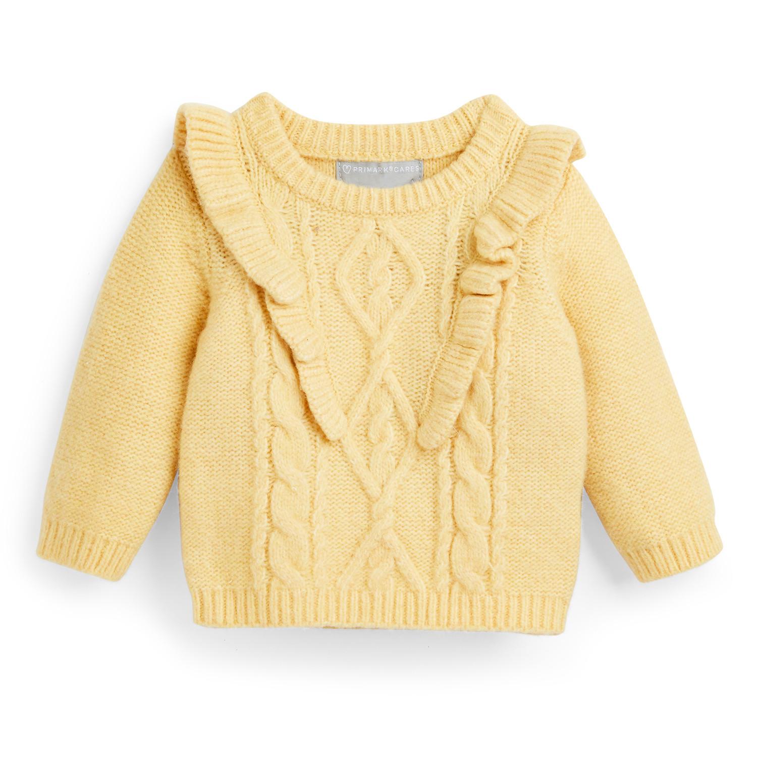 Baby Girl Yellow Cable Knit Jumper Baby Girl Clothes Baby & Newborn