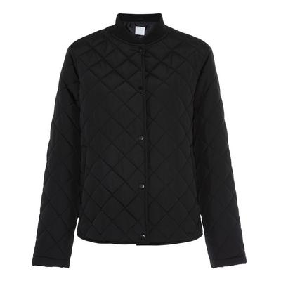 Black Short Quilted Jacket
