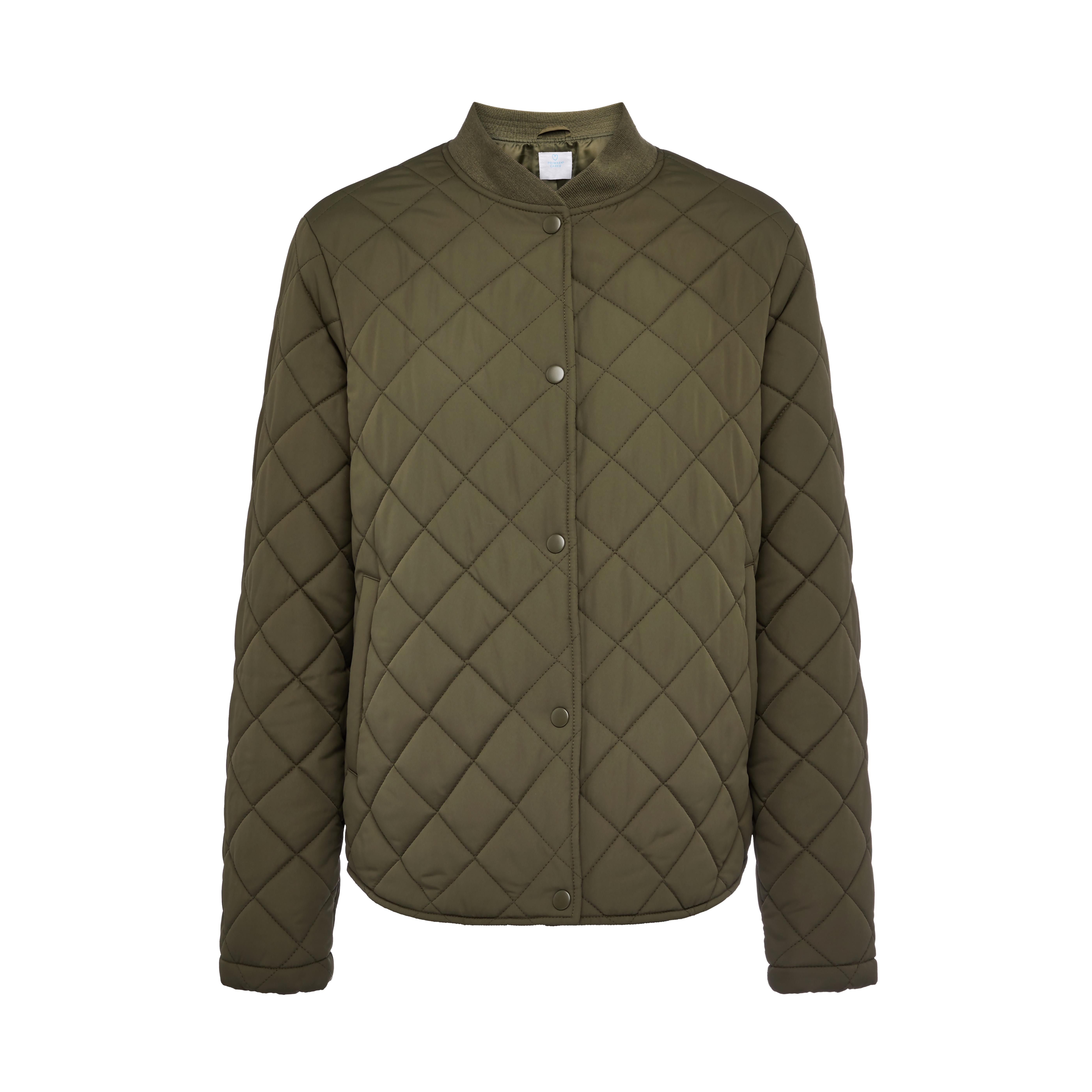 Khaki Short Quilted Jacket Women's Jackets & Coats Women's Clothing