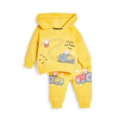 Fantovski komplet hlač za prosti čas in puloverja s kapuco za dojenčke z likom Jureta iz risanke Pujsa Pepa