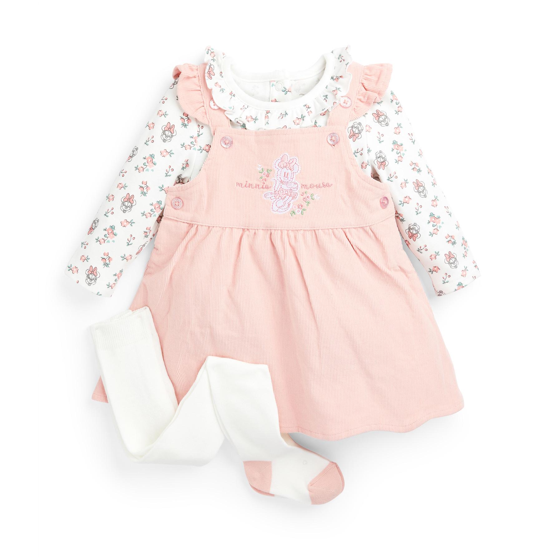 Ensemble 3 Pieces Avec Robe Chasuble Rose Disney Minnie Mouse Bebe Fille Les Essentiels Pour Bebe Vetements Bebe Et Nouveau Ne Mode Enfant Tous Les Produits Primark Primark France