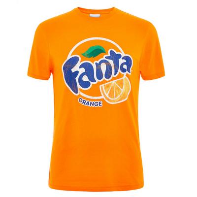 T-shirt arancione con logo Fanta