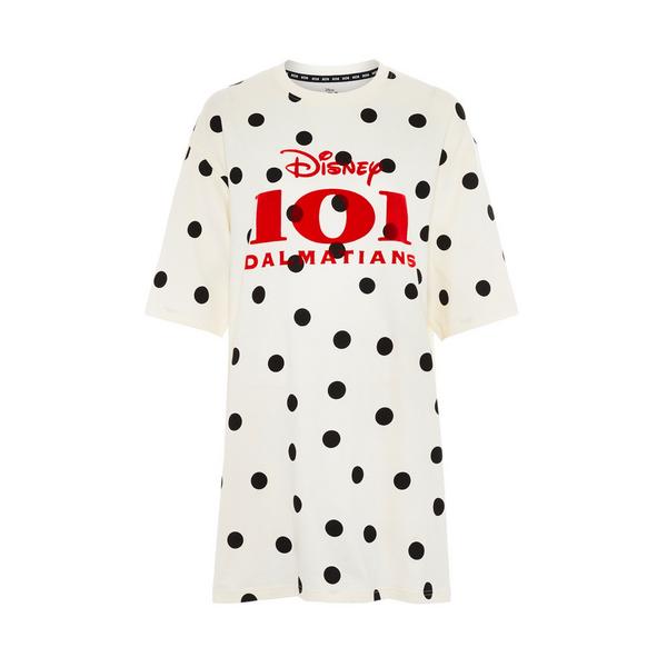 Monochromes „101 Dalmatiner“ Nachthemd mit Pünktchenmuster