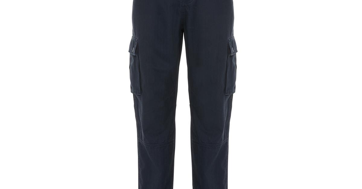 Navy Relaxed Stronghold Straight Cargo Pants | Men's Cargoes | Men's ...