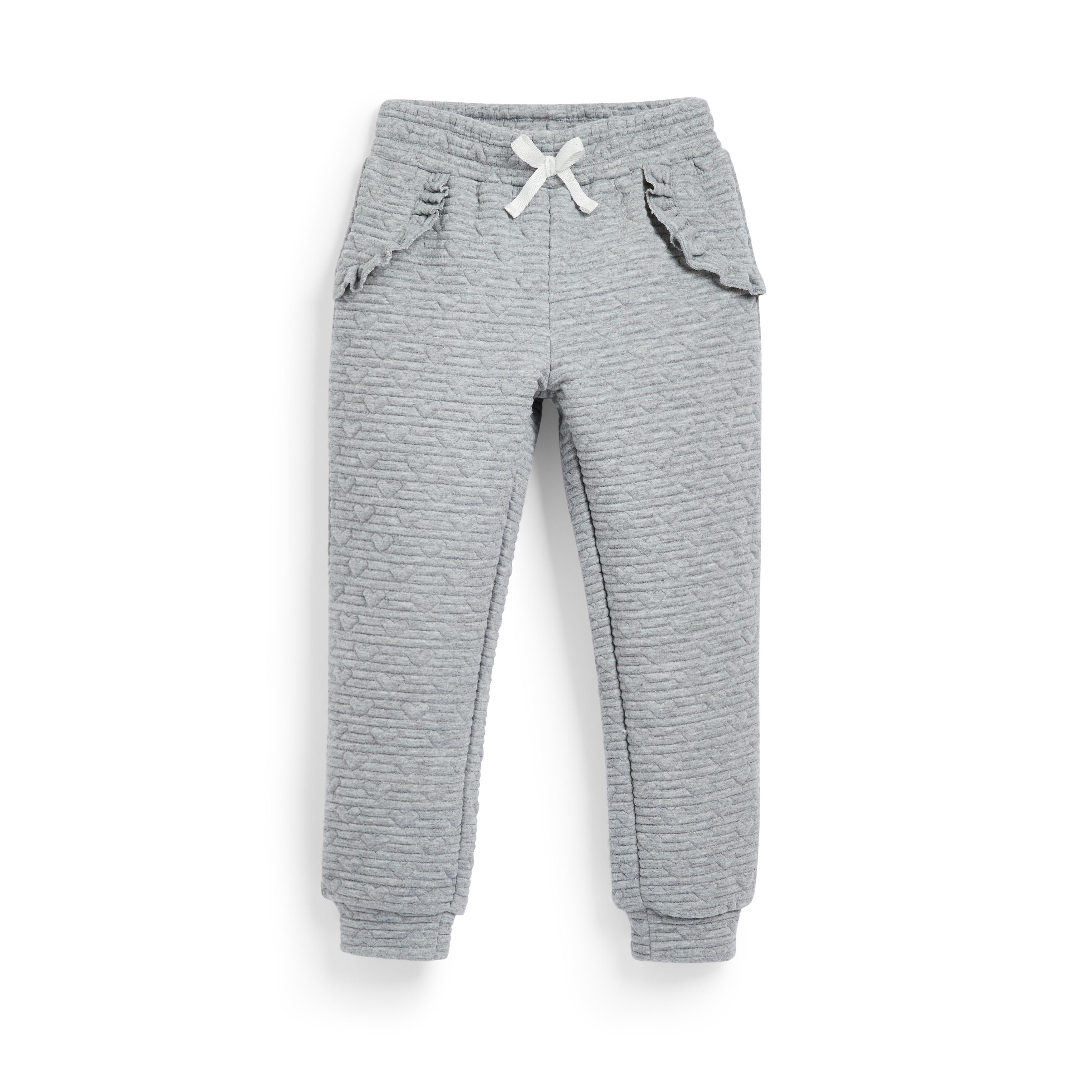 grey quilted joggers